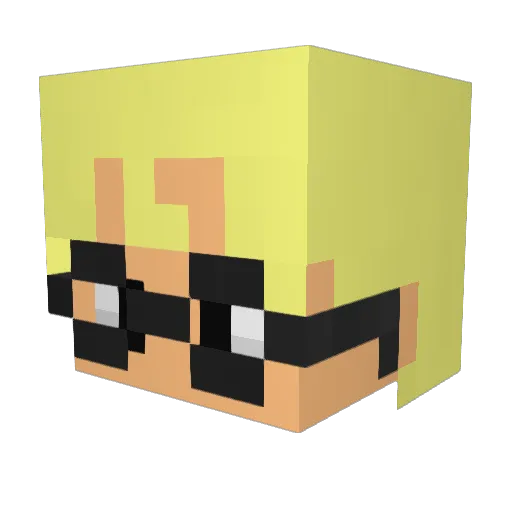 robinDu28 Minecraft avatar head, 3D render