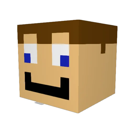 robinXrock Minecraft avatar head, 3D render