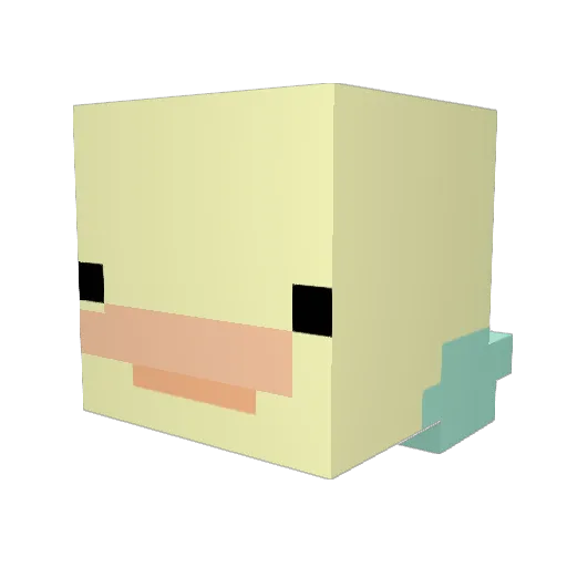 robinbean Minecraft avatar head, 3D render