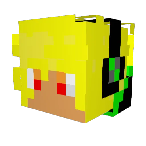 robindebosscher Minecraft avatar head, 3D render
