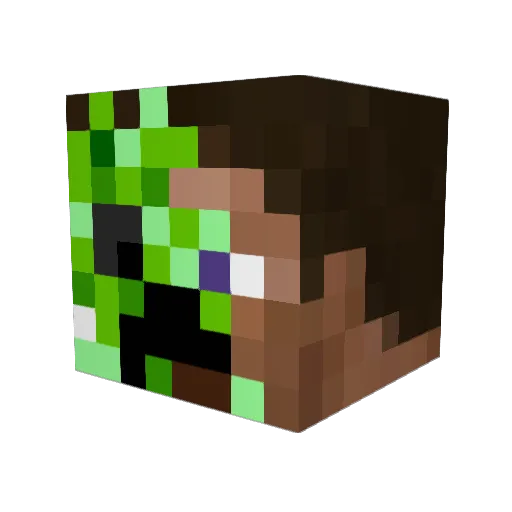 robindood Minecraft avatar head, 3D render
