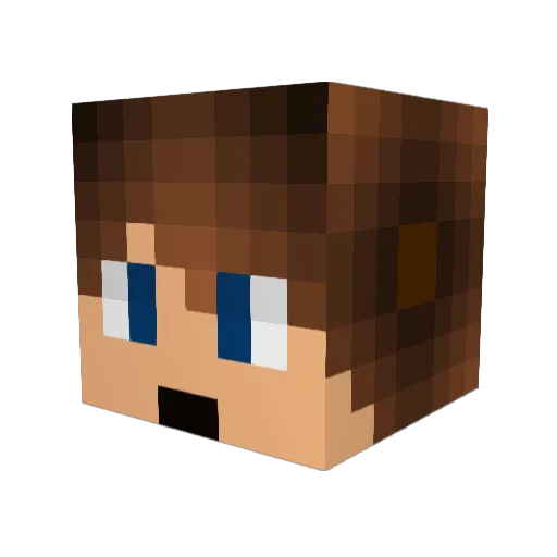 robinmue Minecraft avatar head, 3D render