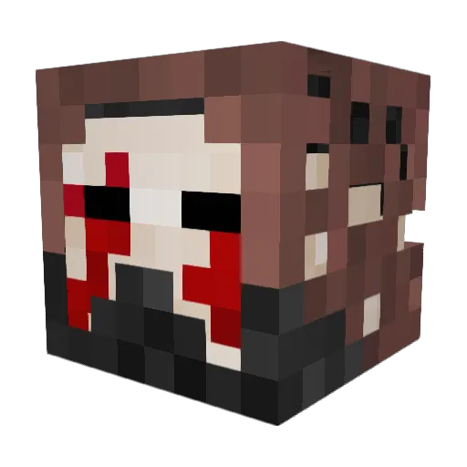robinnie_ Minecraft avatar head, 3D render
