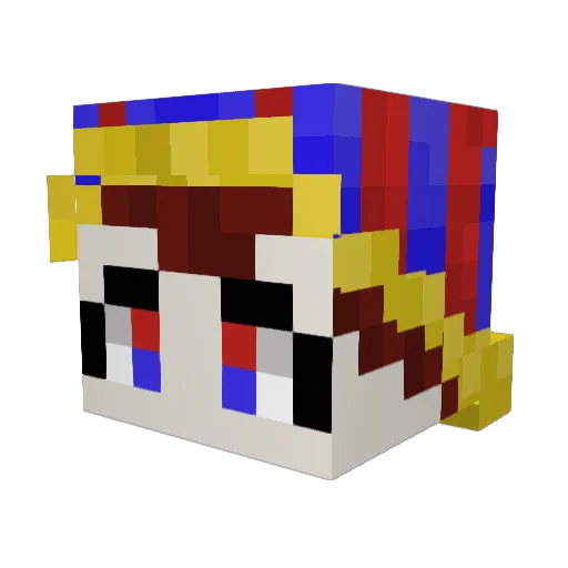 robintheprot Minecraft avatar head, 3D render