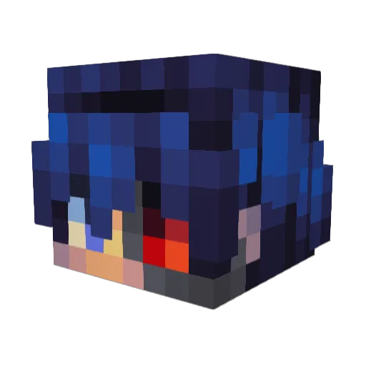 robinzi Minecraft avatar head, 3D render