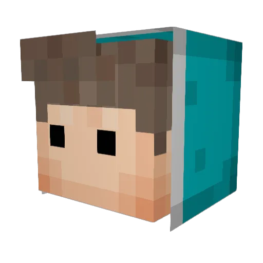 roblom Minecraft avatar head, 3D render