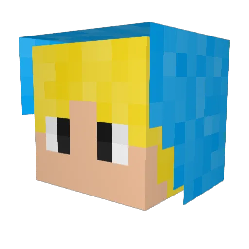 roblox12yt Minecraft avatar head, 3D render