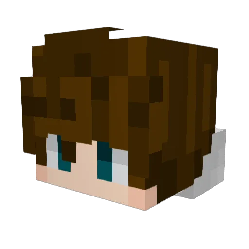 robloxhahahaha Minecraft avatar head, 3D render