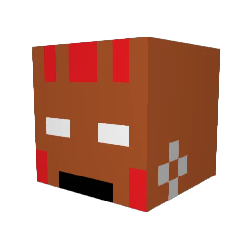 robman427 Minecraft avatar head, 3D render