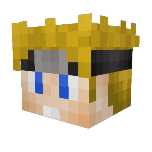robo_barbie Minecraft avatar head, 3D render