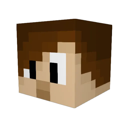 robobuby Minecraft avatar head, 3D render