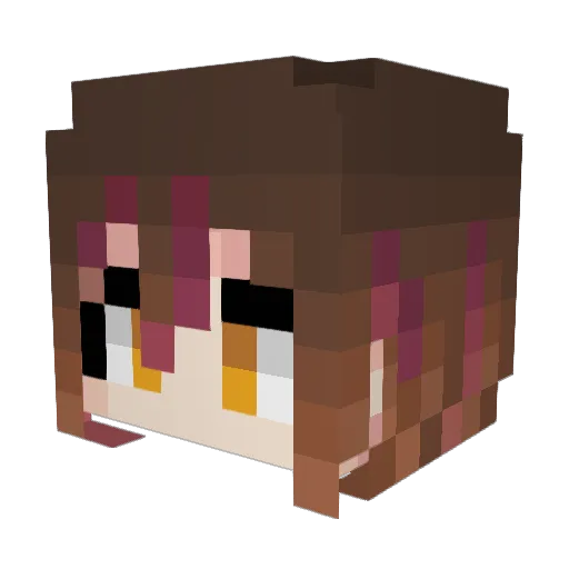 robocosan_ Minecraft avatar head, 3D render