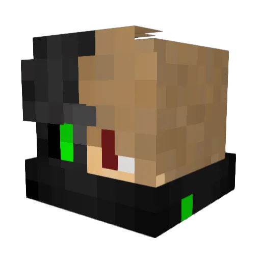 robocuff Minecraft avatar head, 3D render