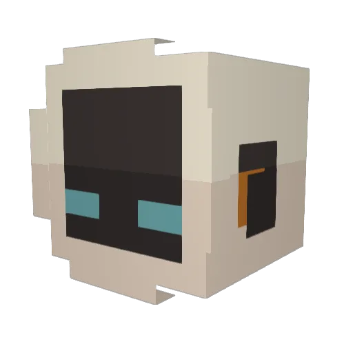 robokido Minecraft avatar head, 3D render