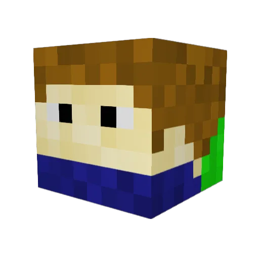 robolyment Minecraft avatar head, 3D render