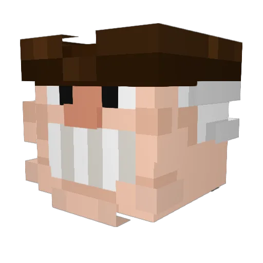robonub Minecraft avatar head, 3D render