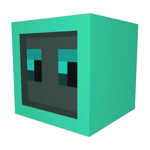 robopasu Minecraft avatar head, 3D render