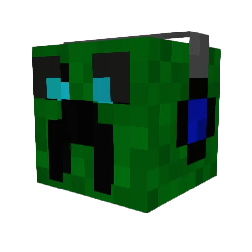 roborager Minecraft avatar head, 3D render