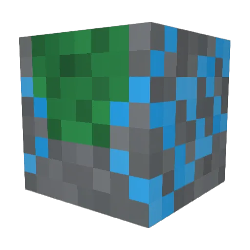 robosuit Minecraft avatar head, 3D render