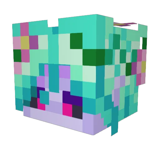 robotRainbows Minecraft avatar head, 3D render