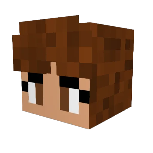 robot_llama Minecraft avatar head, 3D render