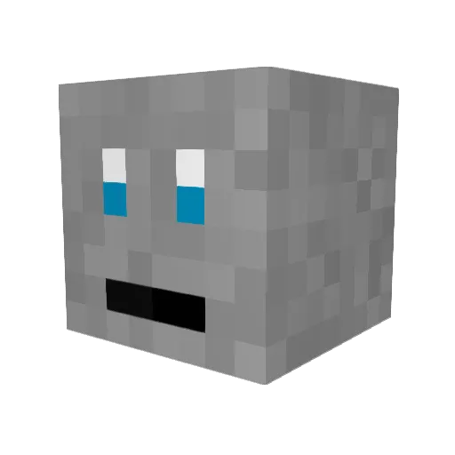 robotails Minecraft avatar head, 3D render