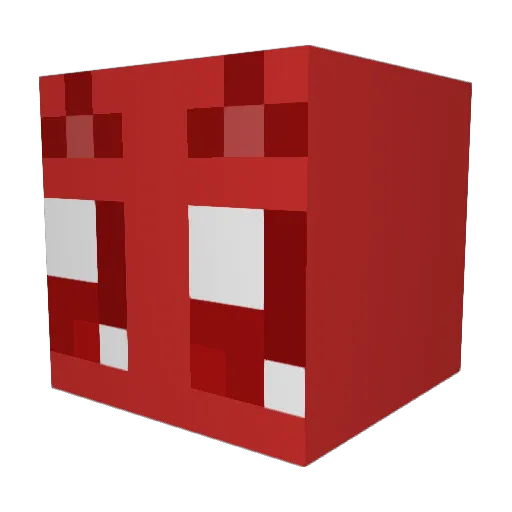 robotbird Minecraft avatar head, 3D render