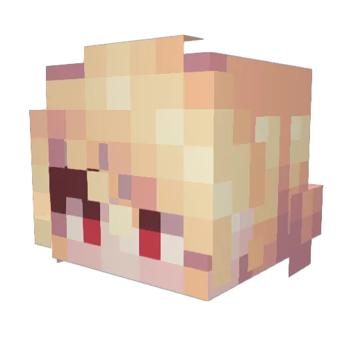 roboticDream Minecraft avatar head, 3D render