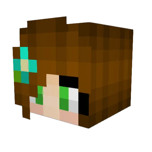 robotiii Minecraft avatar head, 3D render