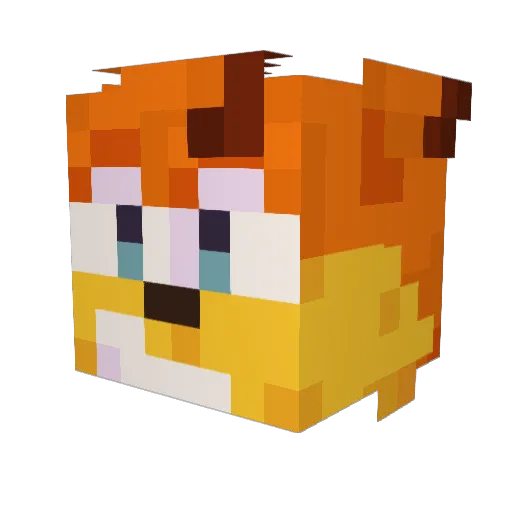robotraccooon Minecraft avatar head, 3D render