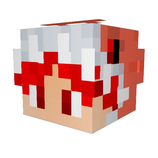 robotscar Minecraft avatar head, 3D render