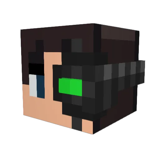 robottxt Minecraft avatar head, 3D render