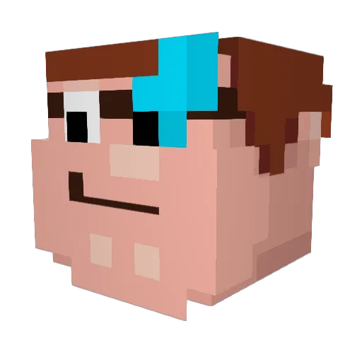 robster751 Minecraft avatar head, 3D render