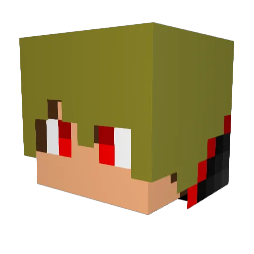robtheblackman Minecraft avatar head, 3D render