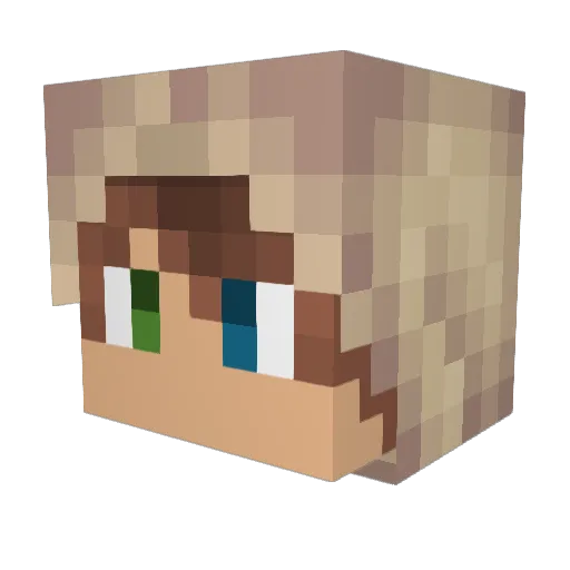 robvanderslok Minecraft avatar head, 3D render
