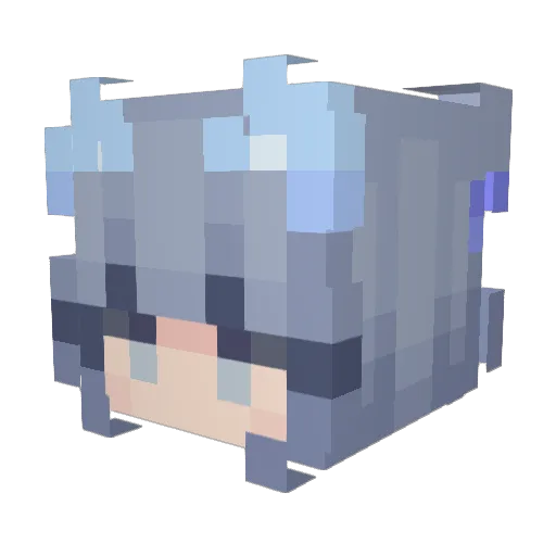 robycat Minecraft avatar head, 3D render
