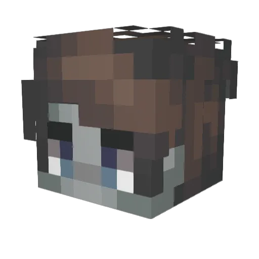 robyino Minecraft avatar head, 3D render