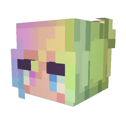 robyndog Minecraft avatar head, 3D render