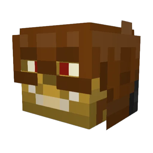 roc123 Minecraft avatar head, 3D render