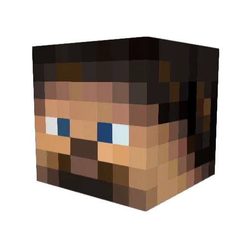 roccograu Minecraft avatar head, 3D render