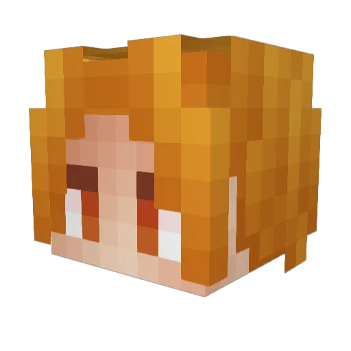 rocheroi Minecraft avatar head, 3D render