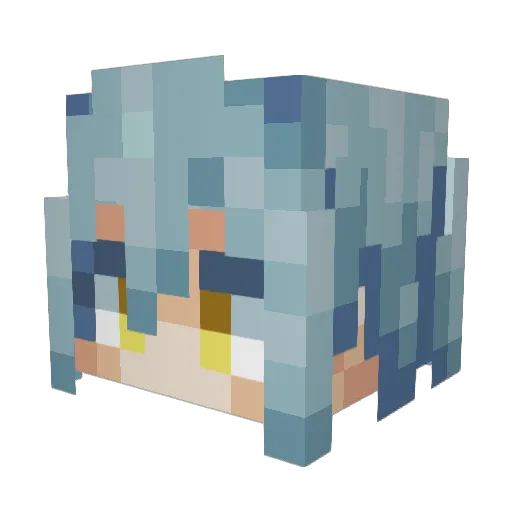rocio_molina Minecraft avatar head, 3D render