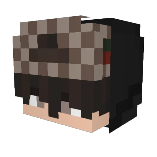 rockbucket Minecraft avatar head, 3D render