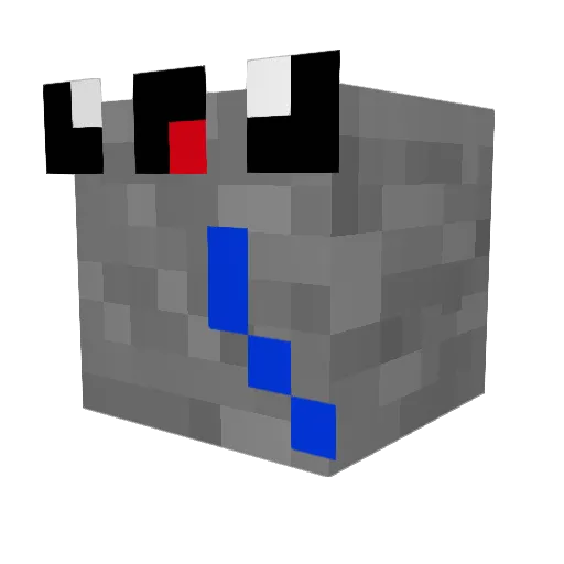 rockchoc Minecraft avatar head, 3D render