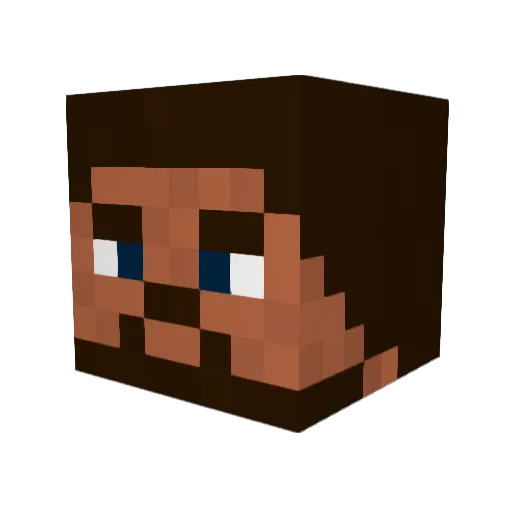 rockef Minecraft avatar head, 3D render