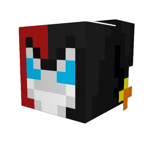 rockenroll4life Minecraft avatar head, 3D render
