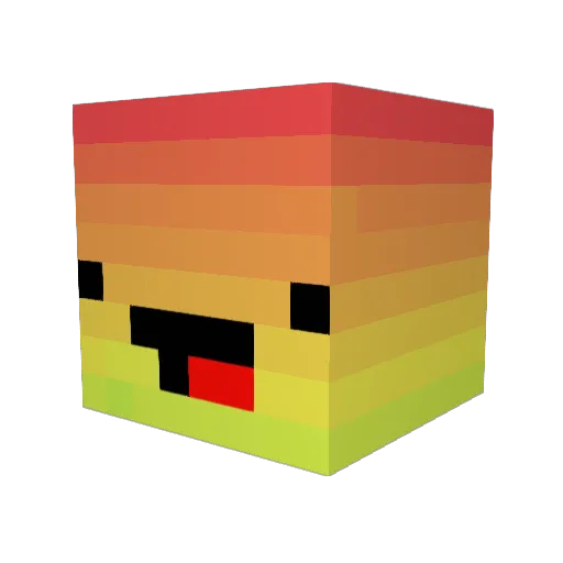 rockinderek Minecraft avatar head, 3D render