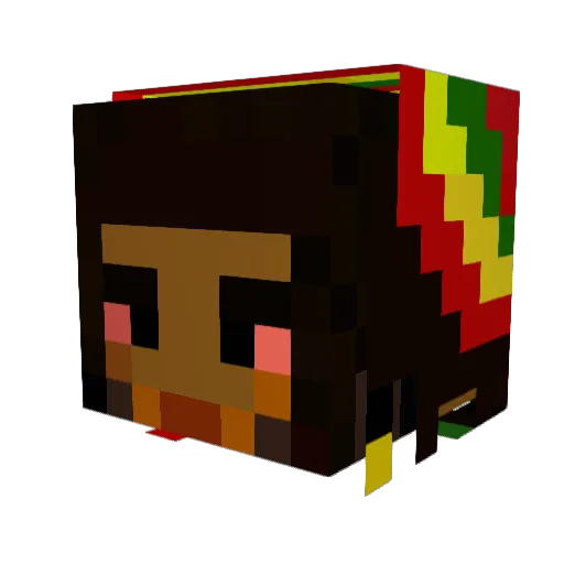 rockingchicken Minecraft avatar head, 3D render