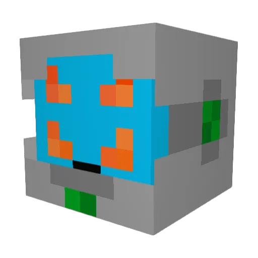 rockmonster_ Minecraft avatar head, 3D render