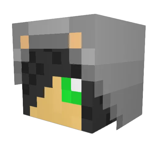 rockstarider Minecraft avatar head, 3D render